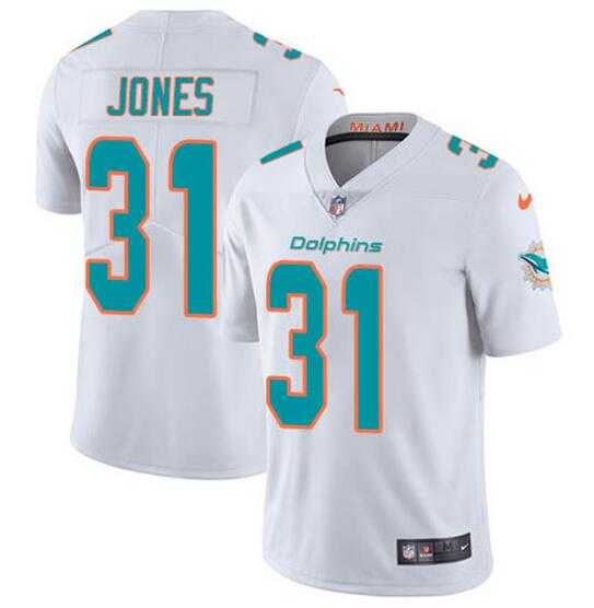 Men & Women & Youth Miami Dolphins #31 Byron Jones White Vapor Untouchable Limited Stitched Jersey->miami dolphins->NFL Jersey
